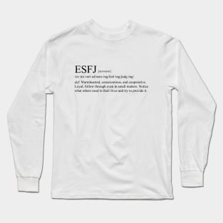 ESFJ Personality (Dictionary Style) Light Long Sleeve T-Shirt